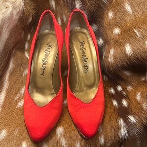 Yves Saint Laurent Vibrant Red Heels